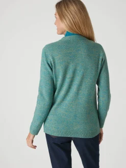 Gilet classique en maille chinée