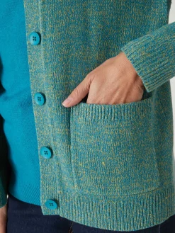 Gilet classique en maille chinée