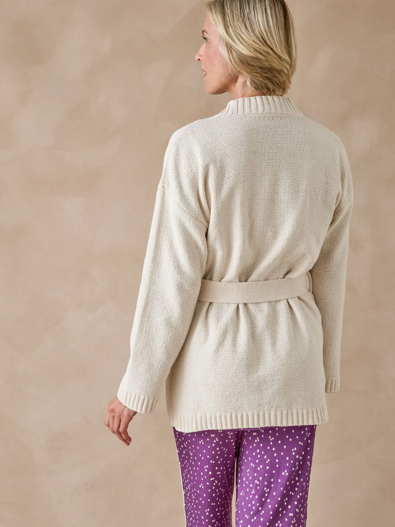 Gilet en maille bouclette