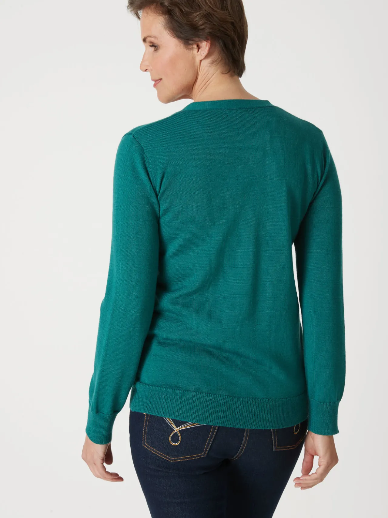 Gilet encolure V 50% laine mérinos