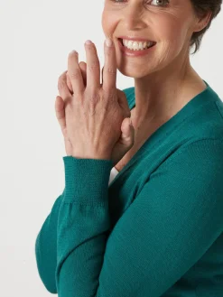 Gilet encolure V 50% laine mérinos