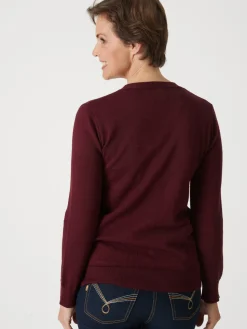 Gilet encolure V 50% laine mérinos