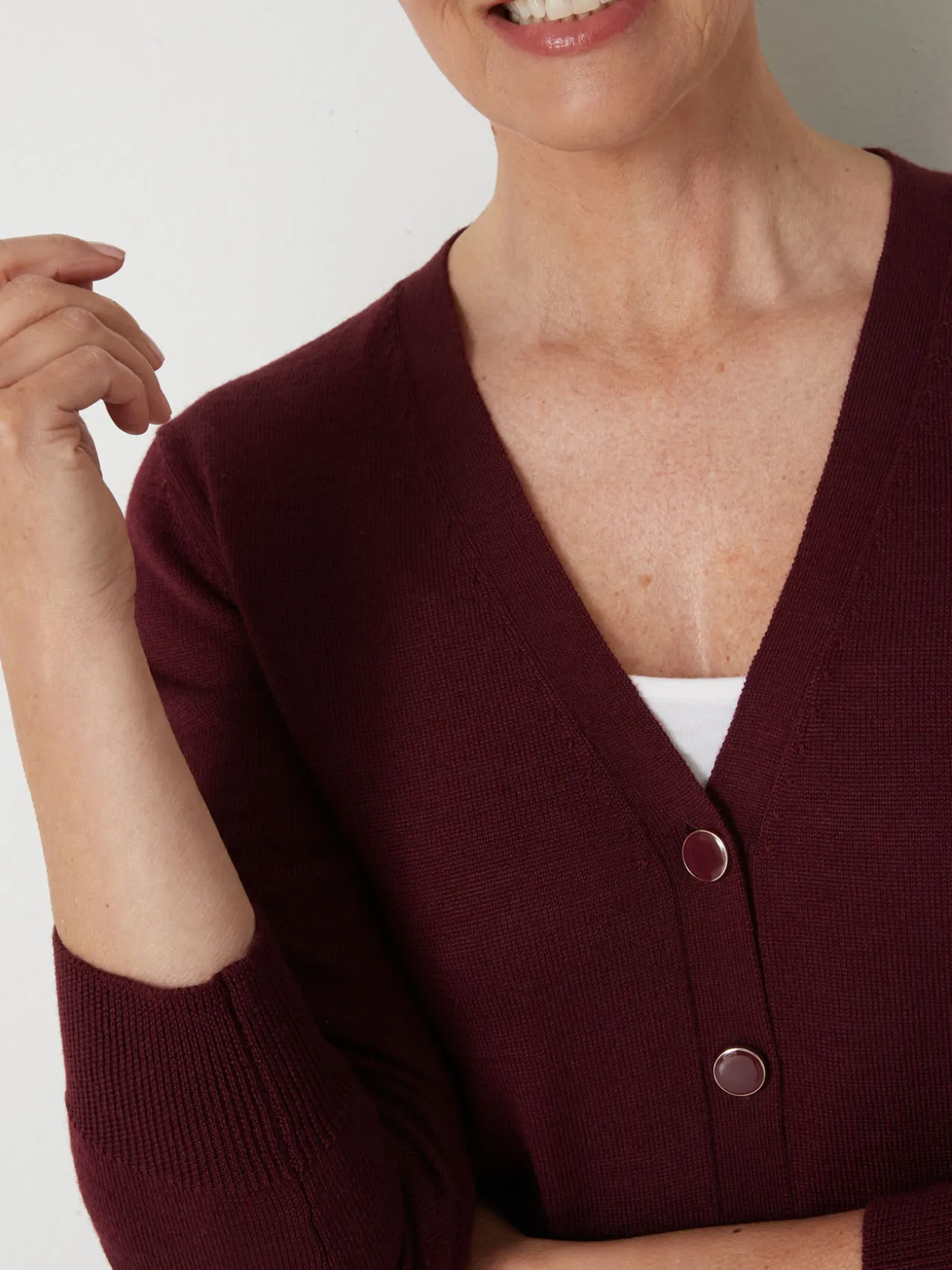 Gilet encolure V 50% laine mérinos