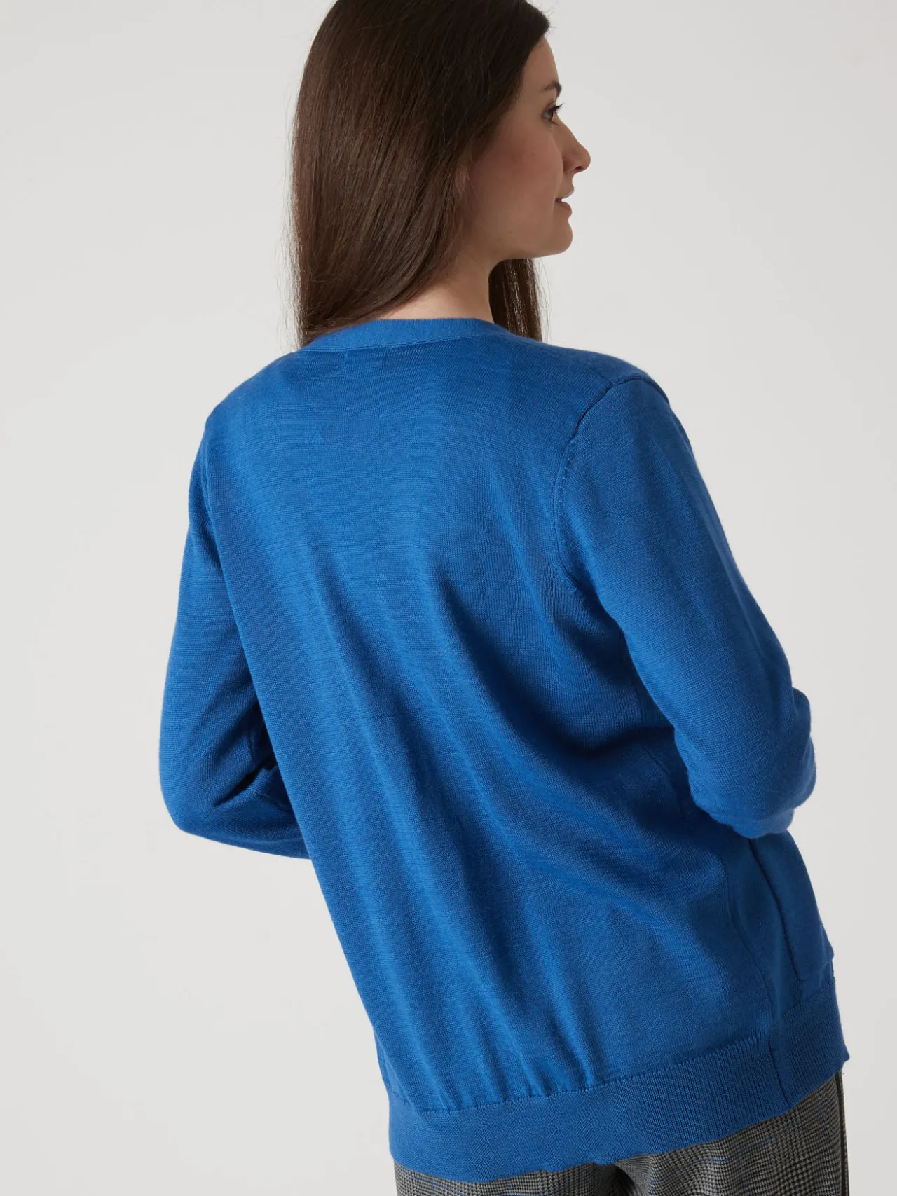 Gilet encolure V 50% laine mérinos