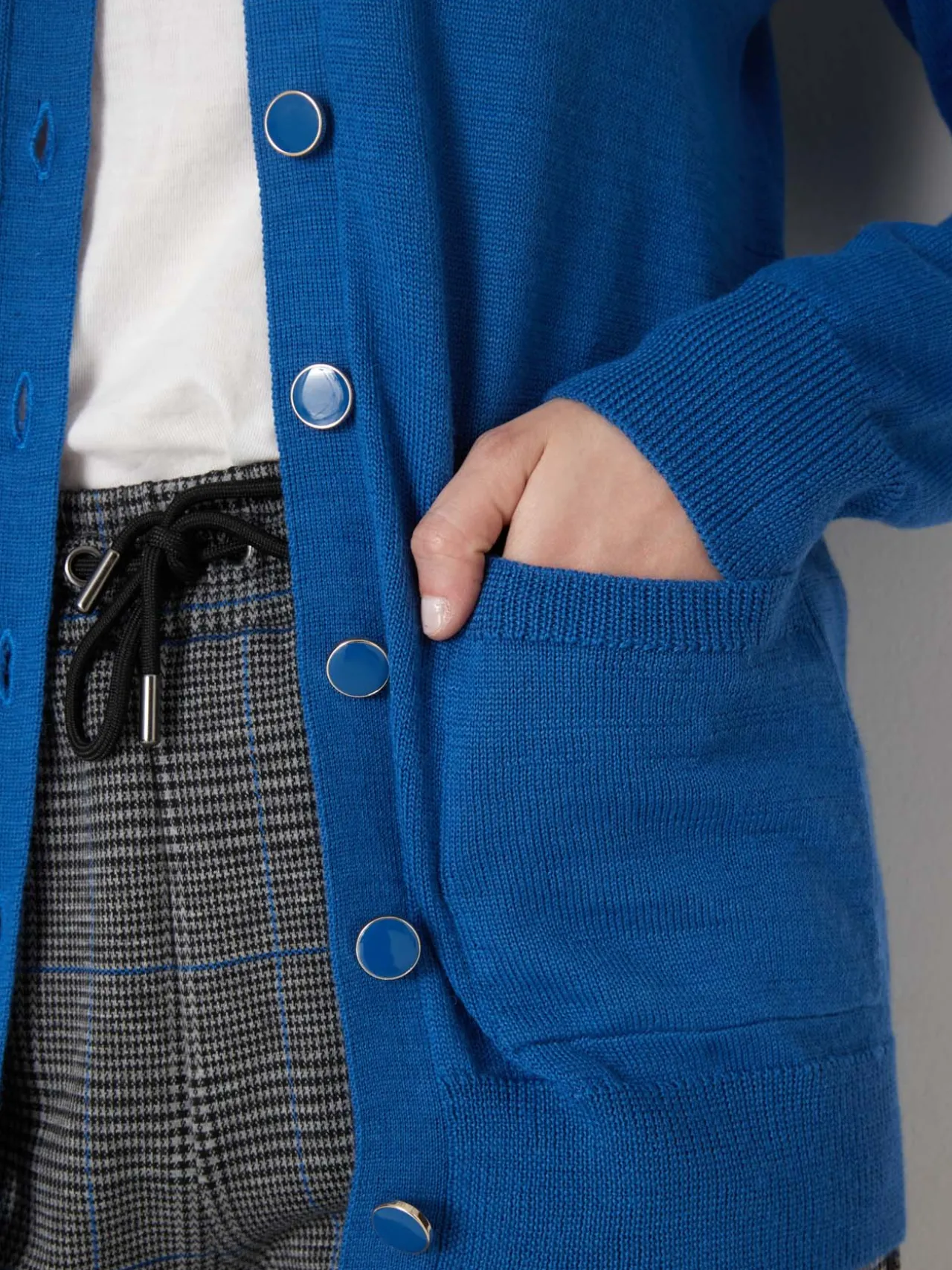 Gilet encolure V 50% laine mérinos