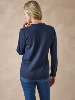 Gilet encolure V 50% laine mérinos