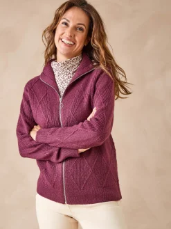 Gilet géométrique col camionneur zippé