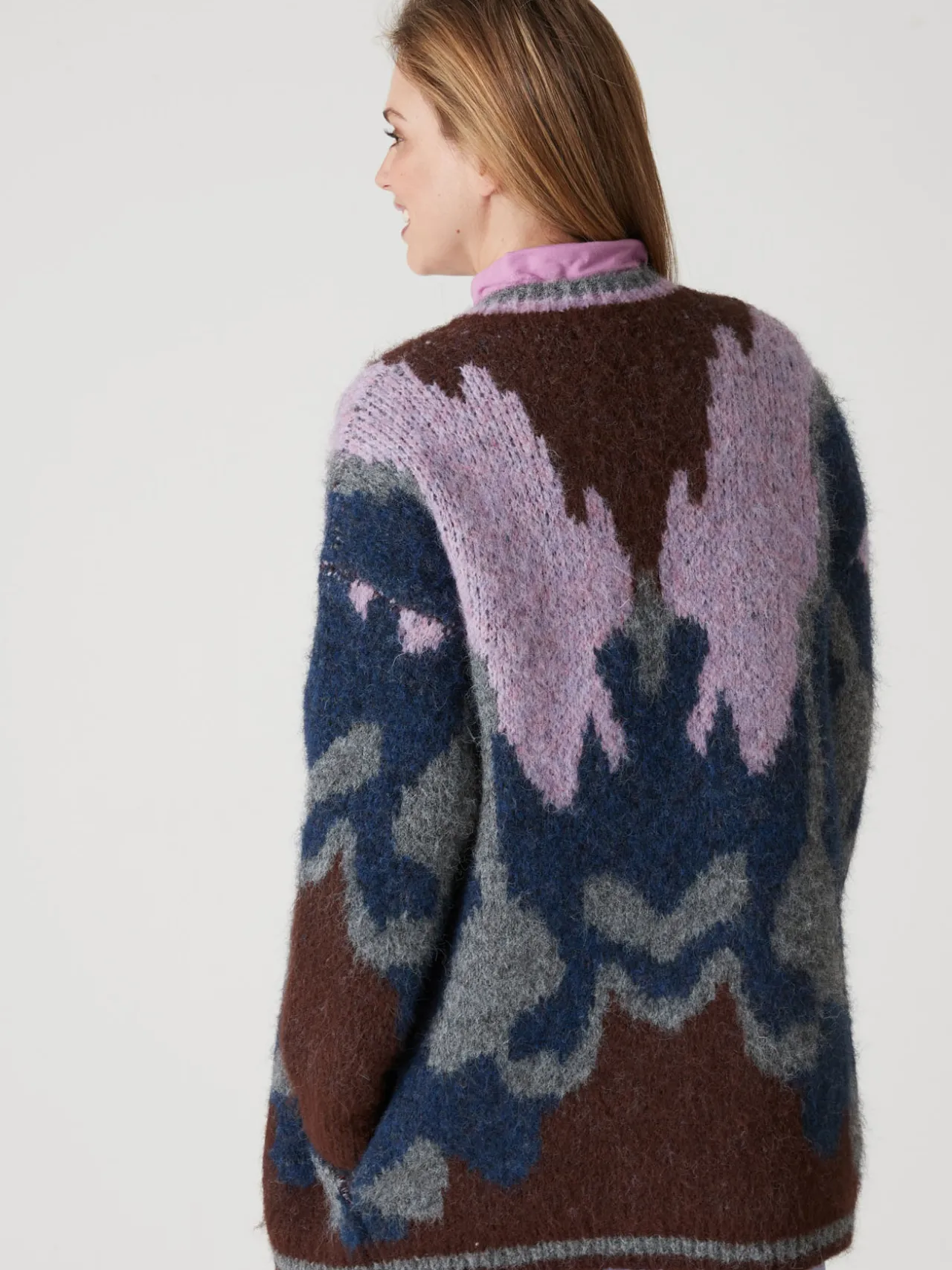 Gilet maille jacquard avec laine