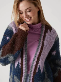 Gilet maille jacquard avec laine