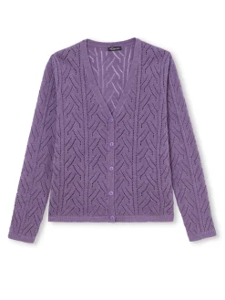 Gilet maille point fantaisie avec laine