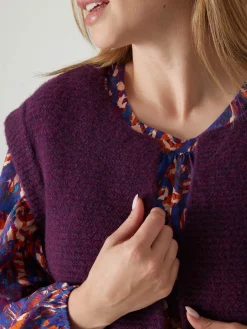 Gilet point mousse sans manches