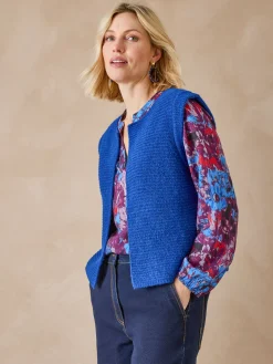 Gilet point mousse sans manches