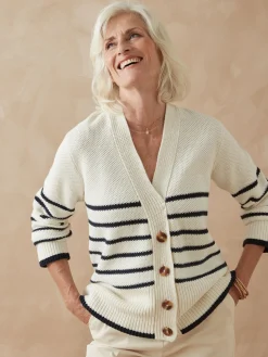 Gilet rayé manches longues