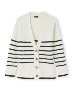 Gilet rayé manches longues