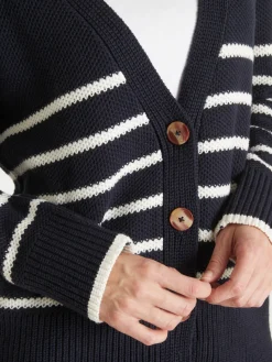 Gilet rayé manches longues