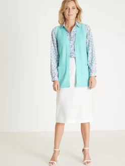 Gilet sans manches point ajouré