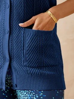 Gilet sans manches point ajouré