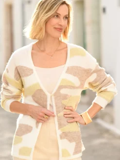 Gilet V jacquard intarsia