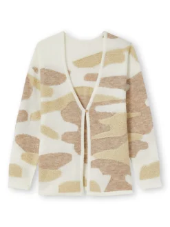 Gilet V jacquard intarsia