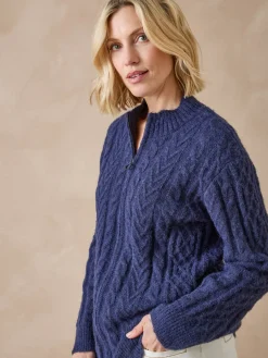 Gilet zippé col montant avec laine