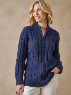 Gilet zippé col montant avec laine