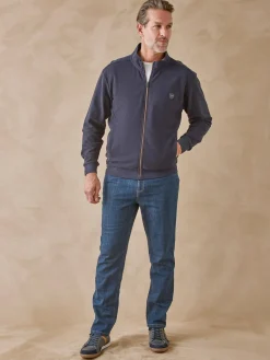 Gilet zippé en maille piquée