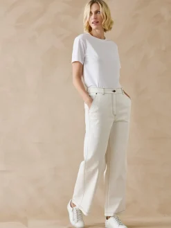 Jean 5 poches large et court