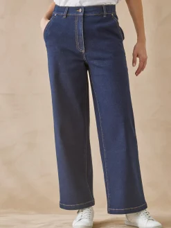 Jean 5 poches large et court