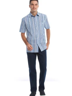 Jean droit extensible élastiqué