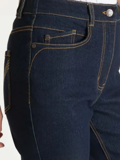 Jean droit taille haute stretch