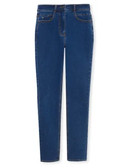 Jean droit taille haute stretch