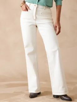 Jean élastiqué bas évasé stature +1.60m