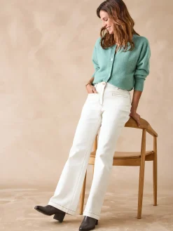 Jean élastiqué bas évasé stature +1.60m