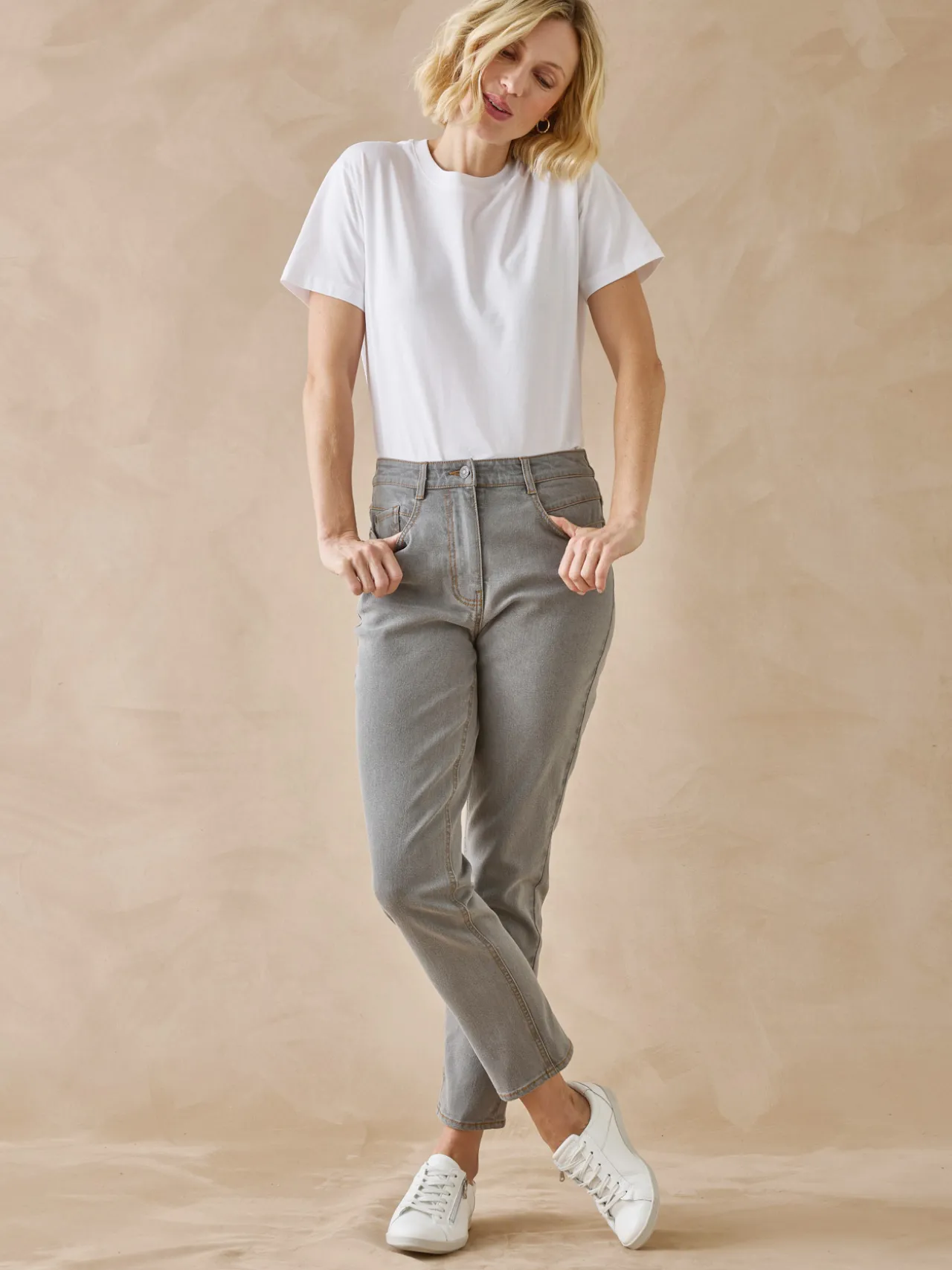 Jean 7/8ème taille haute