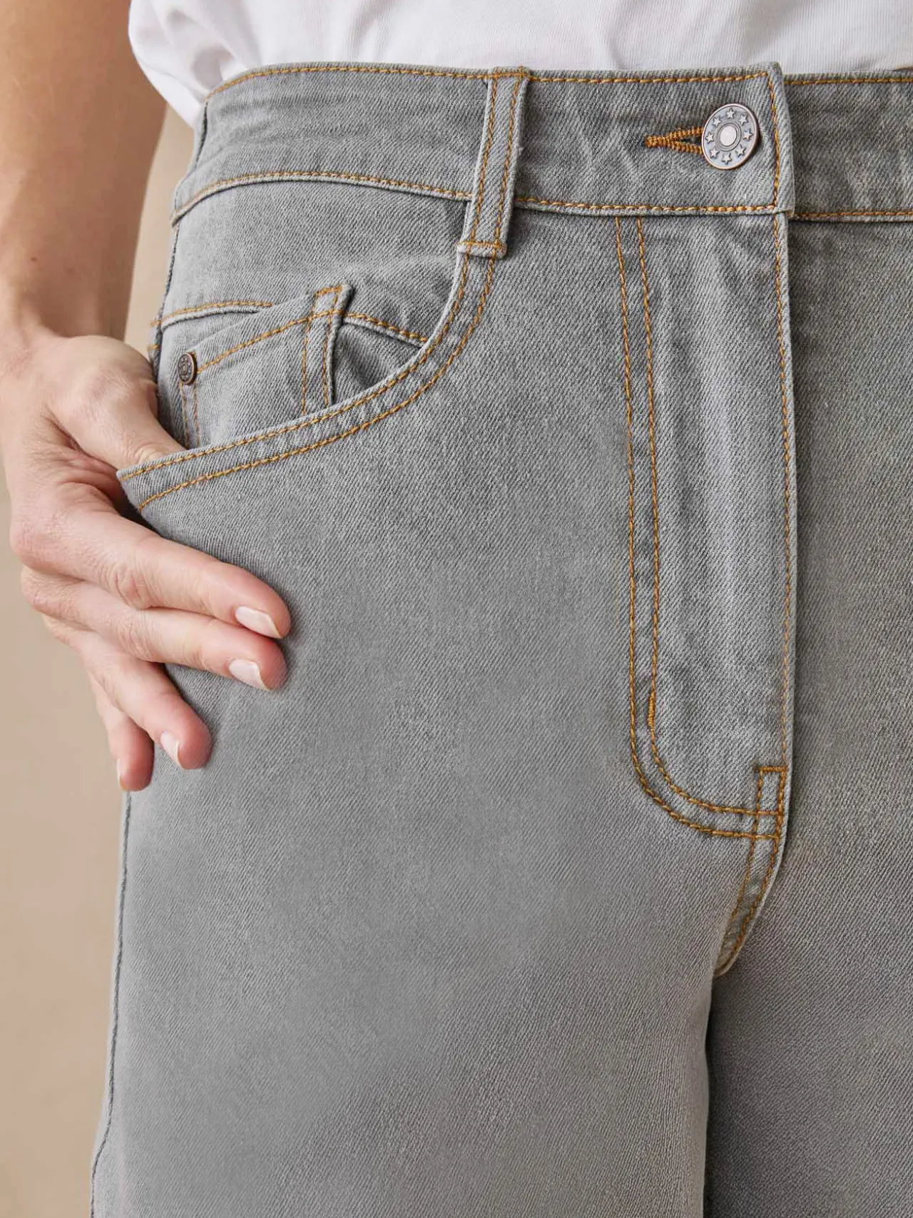 Jean 7/8ème taille haute