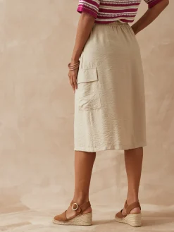 Jupe cargo élastiquée