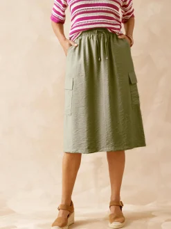 Jupe cargo élastiquée