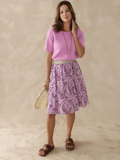 Jupe courte entièrement élastiquée