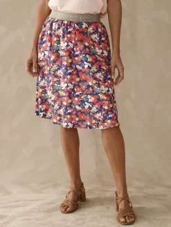 Jupe courte entièrement élastiquée