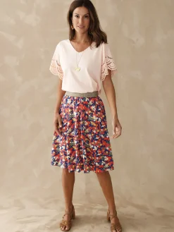 Jupe courte entièrement élastiquée