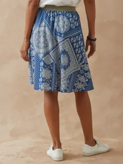 Jupe courte entièrement élastiquée