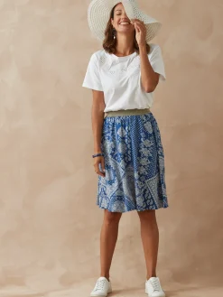 Jupe courte entièrement élastiquée