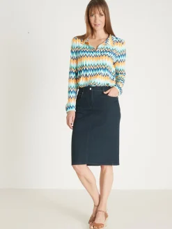 Jupe droite 5 poches extensible