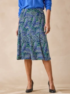 Jupe en maille, entièrement élastiquée