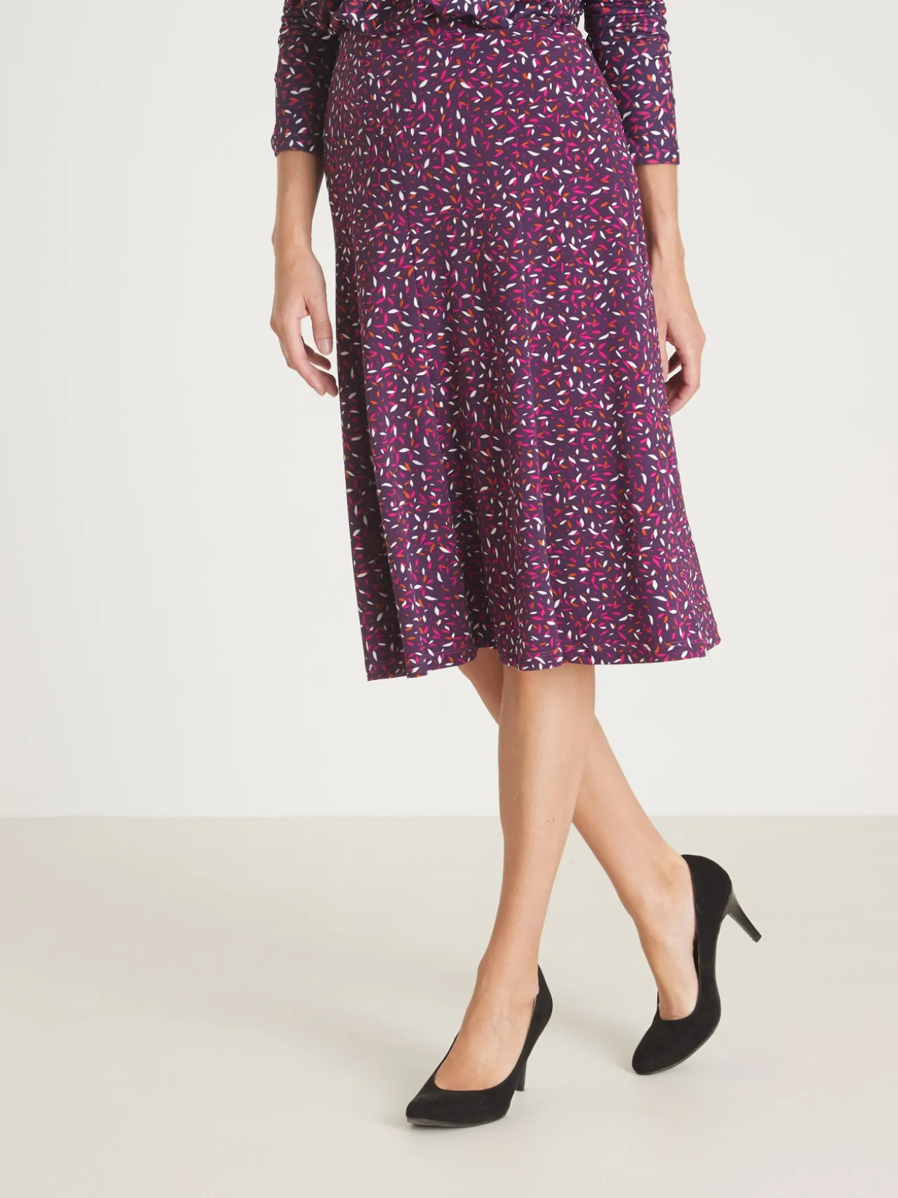 Jupe en maille, entièrement élastiquée