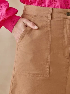 Jupe en toile coton et lin