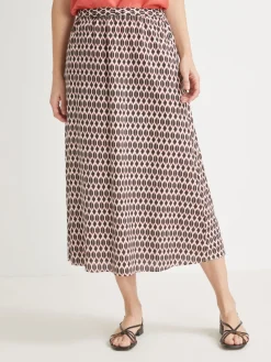 Jupe fluide entièrement élastiquée