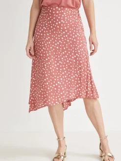 Jupe élastiquée asymétrique