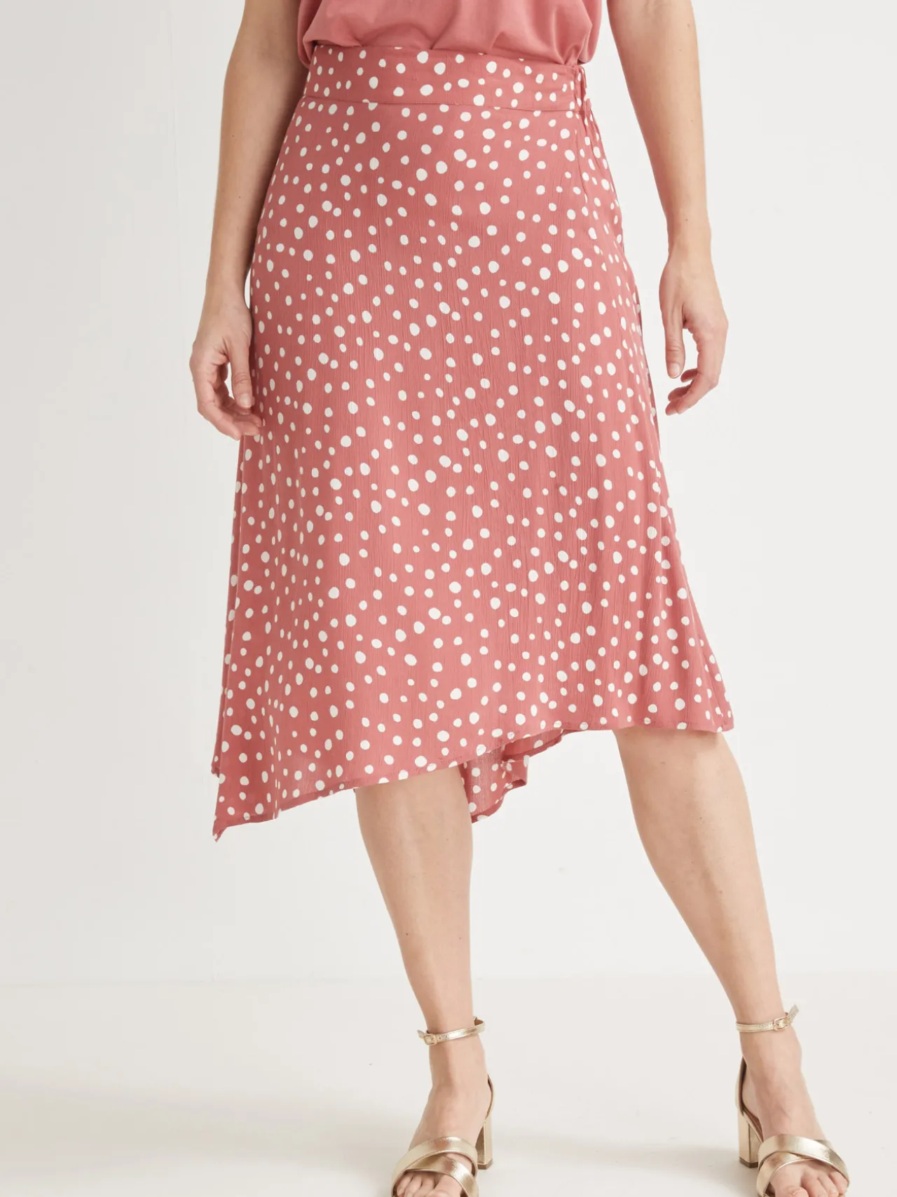 Jupe élastiquée asymétrique