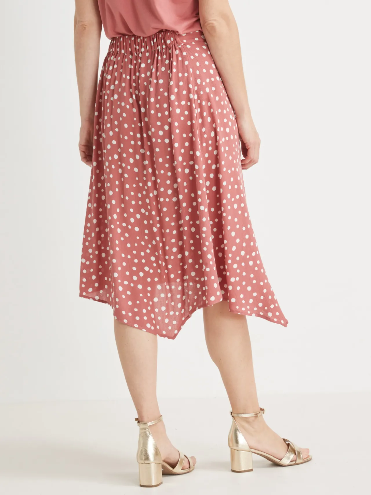 Jupe élastiquée asymétrique